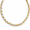 Pura Halskette mit geflochtenen Gliedern in Gold, Rosé - und Silberoptik