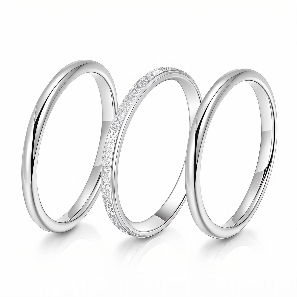 BELLA Ring-Set von JOURÉ – 18K PVD-vergoldetes Edelstahl Ring-Set, Detailansicht
