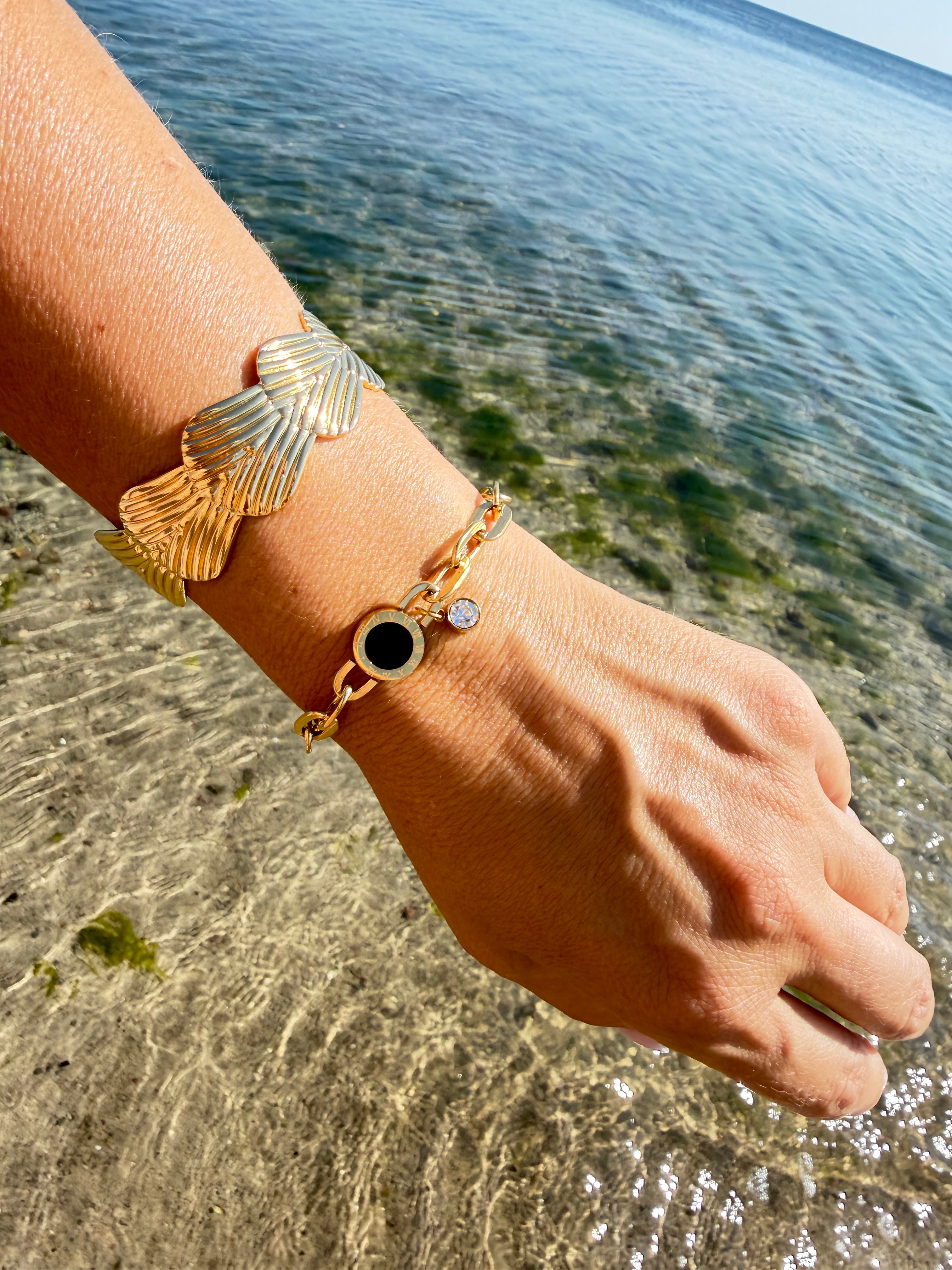 Bracciale LIVIA, acciaio placcato oro 18K
