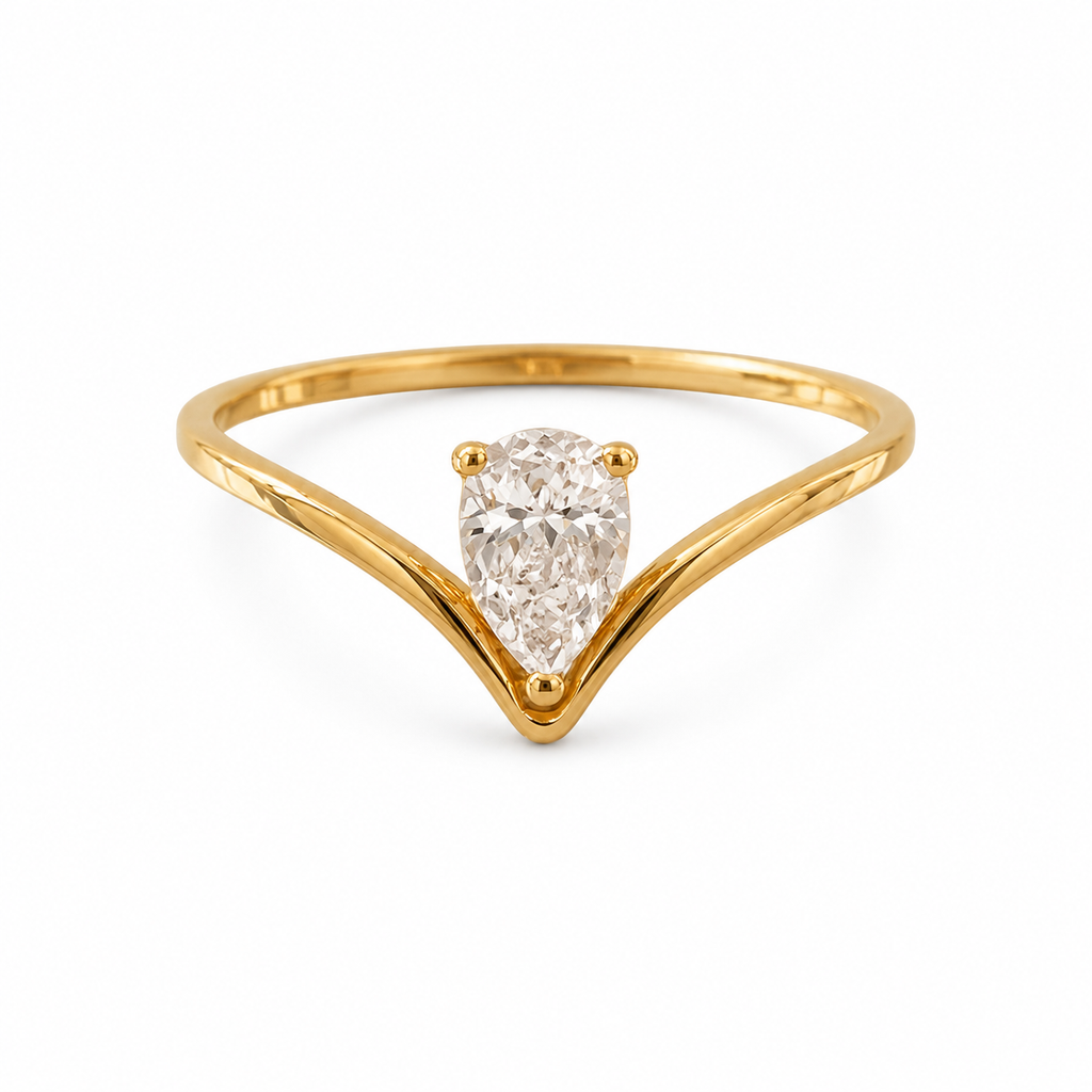 Vélia Ring Gold – eleganter Damenring aus Edelstahl mit 18K Vergoldung | JOURÉ