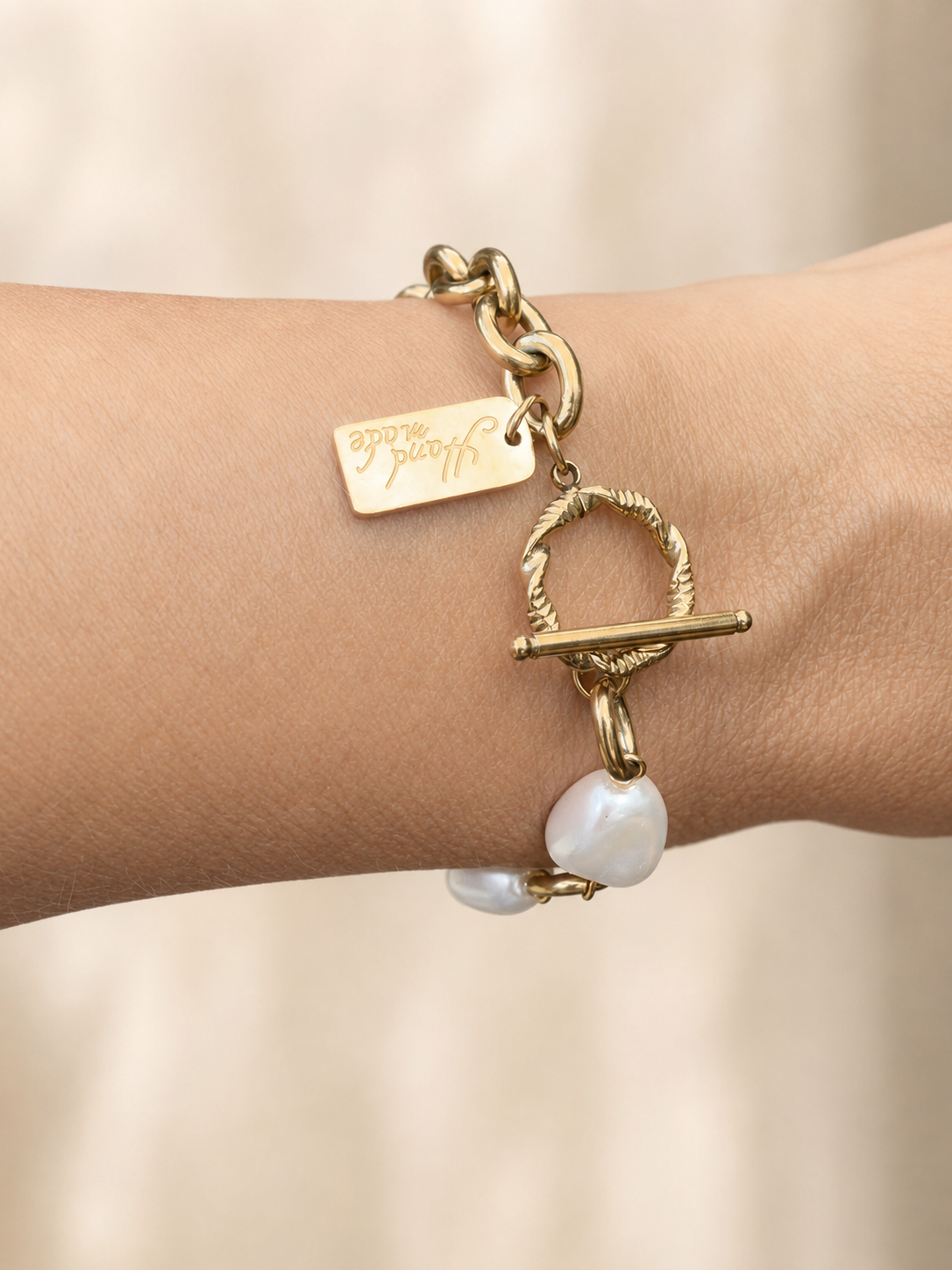Bracciale Lea, acciaio placcato oro 18 carati