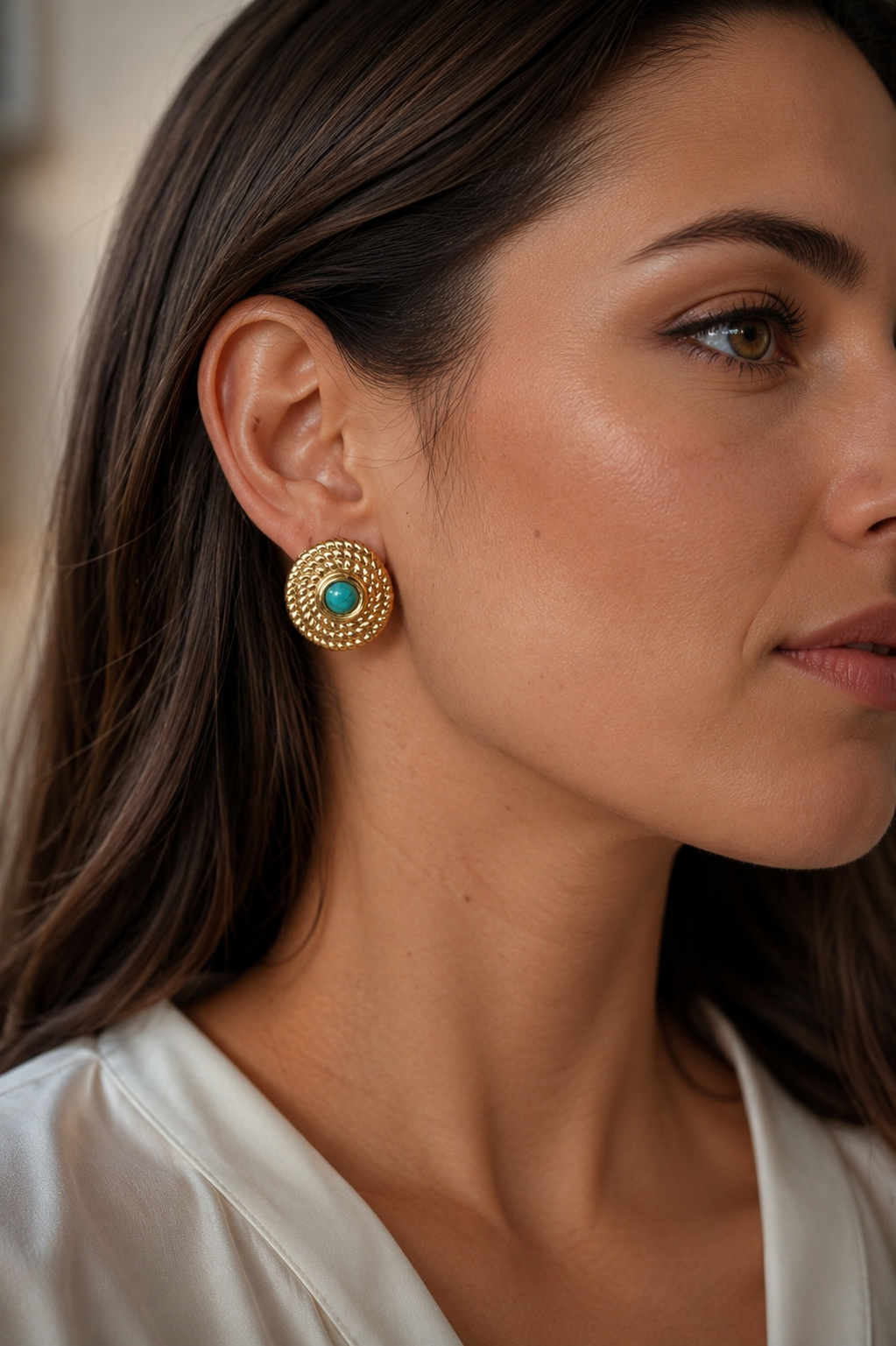 Orecchini ALUNA, acciaio placcato oro 18K