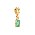 Goldplattierter Charm MINTA mit mintgrünem Stein