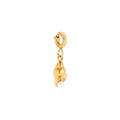 Goldfarbener Charm-Anhänger mit Öse, Kette und runder Kugel
