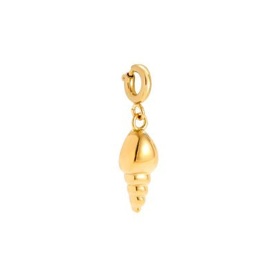 Atelier Charm ISLA, goldfarbener Anhänger in Eiscreme-Form